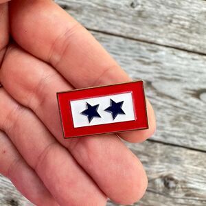 Vintage Nautical Two Star Enamel Pin